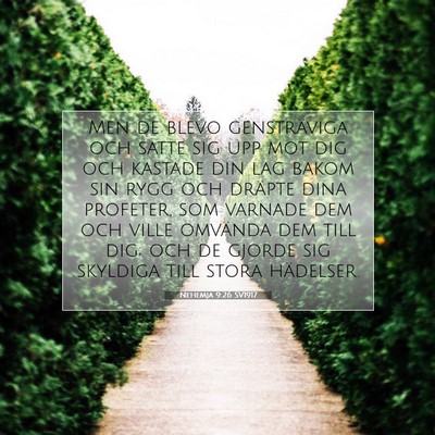 Nehemja 9:26 SV1917 Bild av bibelvers