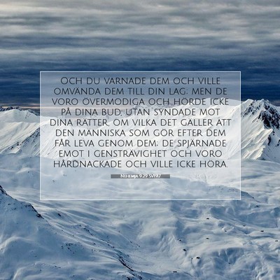 Nehemja 9:29 SV1917 Bild av bibelvers