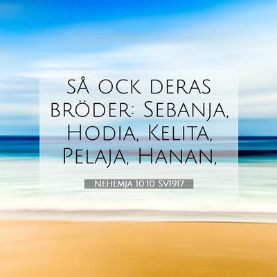 Nehemja 10:10 Bibelvers Förklarad