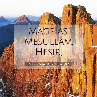 Nehemja 10:20 Bibelvers Förklarad