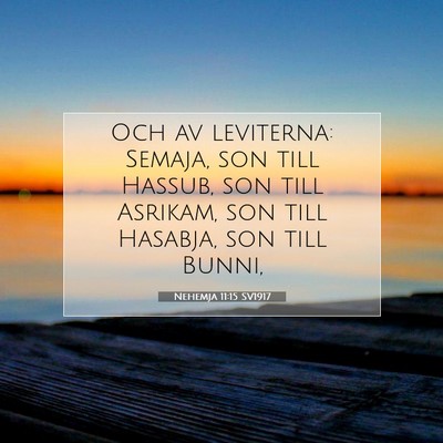 Nehemja 11:15 Bibelvers Förklarad