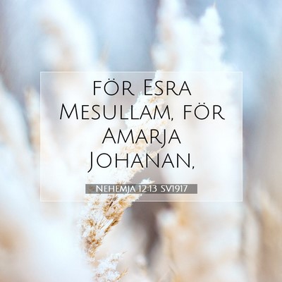 Nehemja 12:13 Bibelvers Förklarad
