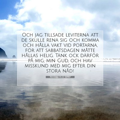 Nehemja 13:22 SV1917 Bild av bibelvers