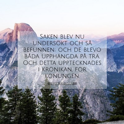 Ester 2:23 Bibelvers Förklarad