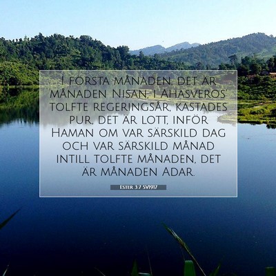 Ester 3:7 SV1917 Bild av bibelvers