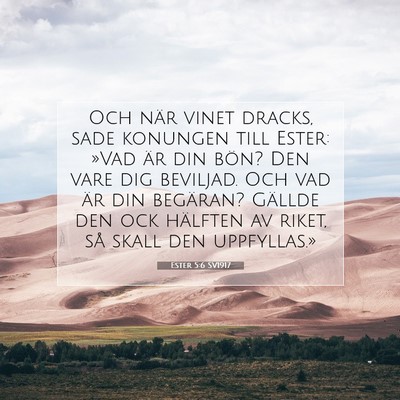 Ester 5:6 SV1917 Bild av bibelvers