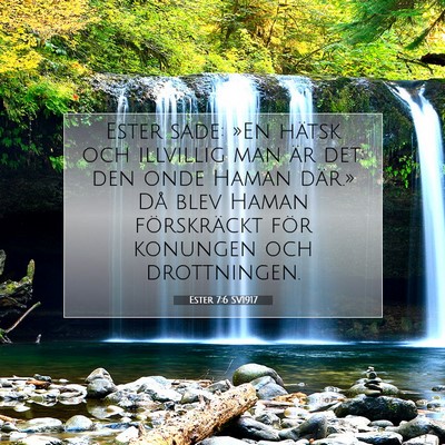 Ester 7:6 SV1917 Bild av bibelvers