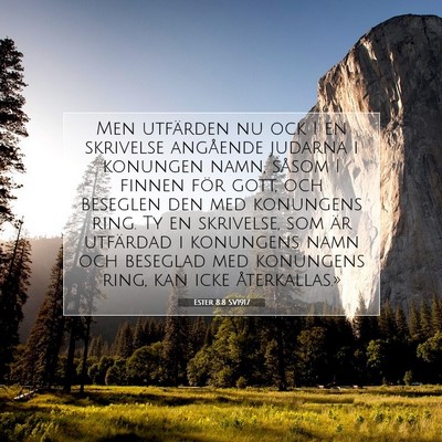 Ester 8:8 SV1917 Bild av bibelvers