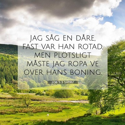 Job 5:3 SV1917 Bild av bibelvers