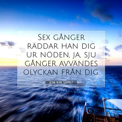 Job 5:19 SV1917 Bild av bibelvers