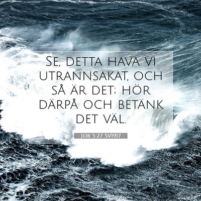 Job 5:27 Bibelvers Förklarad
