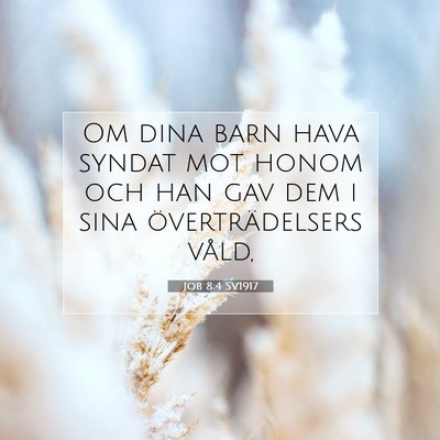 Job 8:4 SV1917 Bild av bibelvers