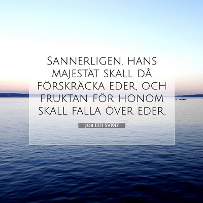 Job 13:11 Bibelvers Förklarad