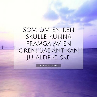Job 14:4 SV1917 Bild av bibelvers