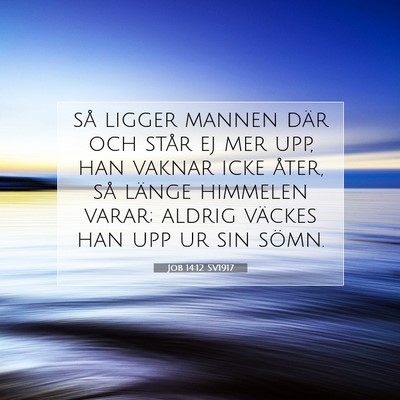 Job 14:12 SV1917 Bild av bibelvers
