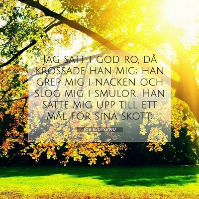 Job 16:12 SV1917 Bild av bibelvers