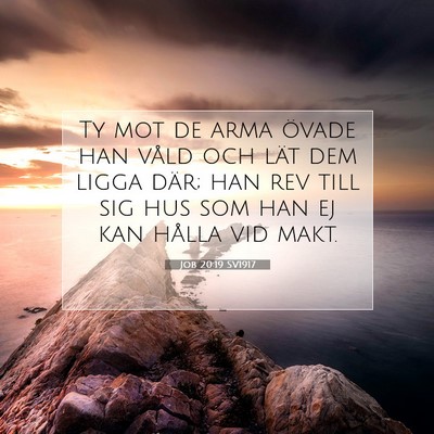 Job 20:19 SV1917 Bild av bibelvers