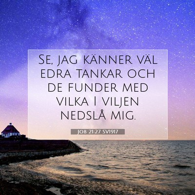 Job 21:27 Bibelvers Förklarad
