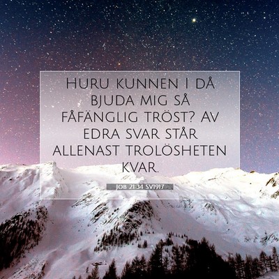 Job 21:34 Bibelvers Förklarad