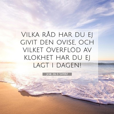Job 26:3 Bibelvers Förklarad