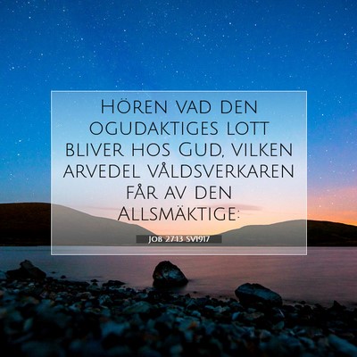 Job 27:13 SV1917 Bild av bibelvers