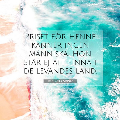 Job 28:13 SV1917 Bild av bibelvers