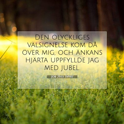 Job 29:13 Bibelvers Förklarad