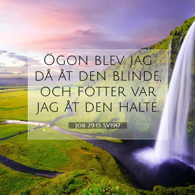 Job 29:15 Bibelvers Förklarad