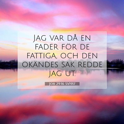 Job 29:16 Bibelvers Förklarad