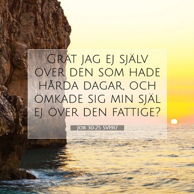 Job 30:25 Bibelvers Förklarad