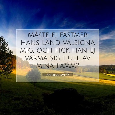 Job 31:20 Bibelvers Förklarad