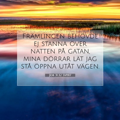 Job 31:32 SV1917 Bild av bibelvers