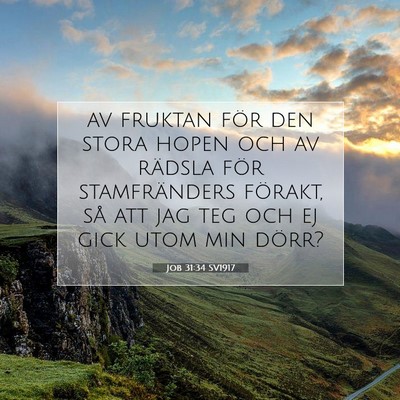 Job 31:34 Bibelvers Förklarad