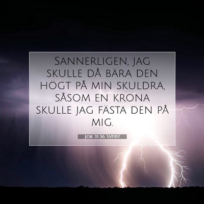 Job 31:36 Bibelvers Förklarad