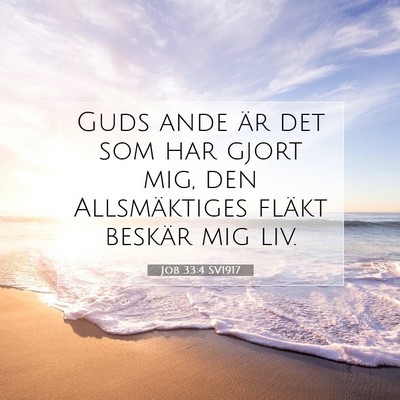 Job 33:4 SV1917 Bild av bibelvers