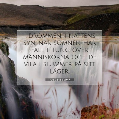 Job 33:15 SV1917 Bild av bibelvers