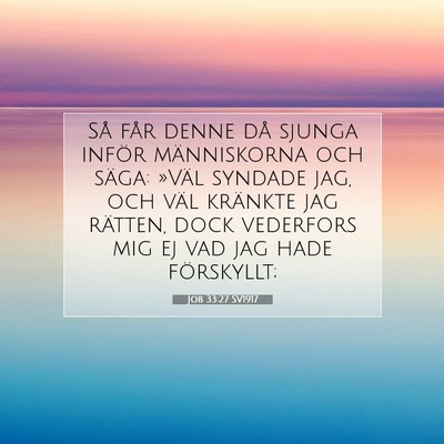 Job 33:27 SV1917 Bild av bibelvers