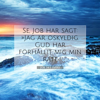Job 34:5 SV1917 Bild av bibelvers