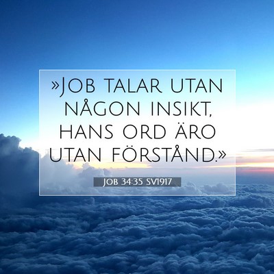Job 34:35 Bibelvers Förklarad