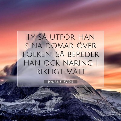 Job 36:31 SV1917 Bild av bibelvers