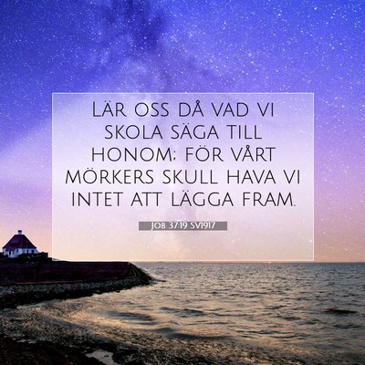 Job 37:19 SV1917 Bild av bibelvers