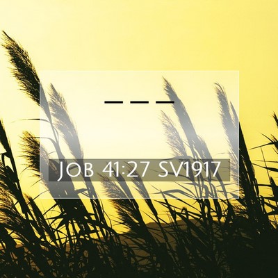 Job 41:27 Bibelvers Förklarad