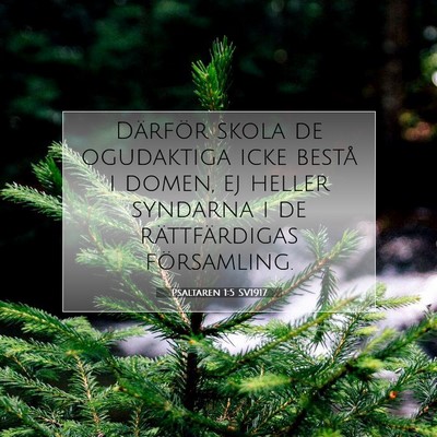 Psaltaren 1:5 Bibelvers Förklarad