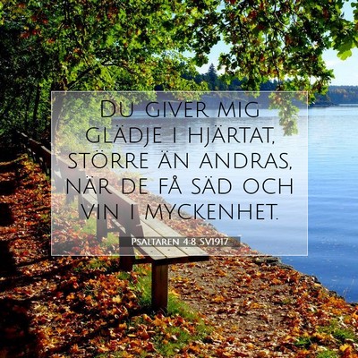 Psaltaren 4:8 SV1917 Bild av bibelvers