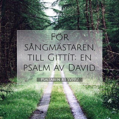 Psaltaren 8:1 SV1917 Bild av bibelvers