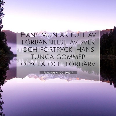 Psaltaren 10:7 SV1917 Bild av bibelvers