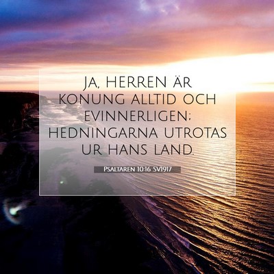 Psaltaren 10:16 SV1917 Bild av bibelvers