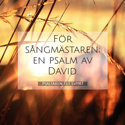 Psaltaren 13:1 SV1917 Bild av bibelvers