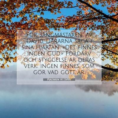 Psaltaren 14:1 SV1917 Bild av bibelvers
