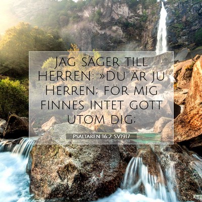 Psaltaren 16:2 Bibelvers Förklarad